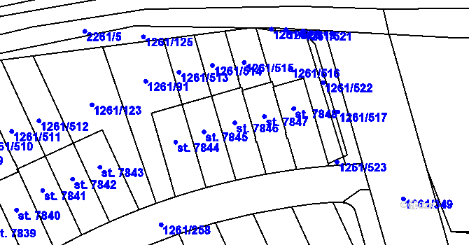 Parcela st. 7846 v KÚ Beroun, Katastrální mapa
