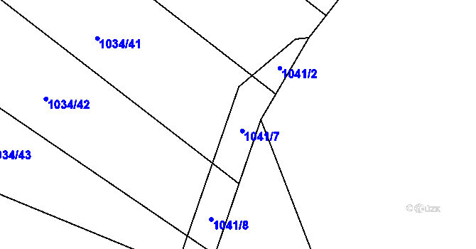 Parcela st. 1041/7 v KÚ Beroun, Katastrální mapa