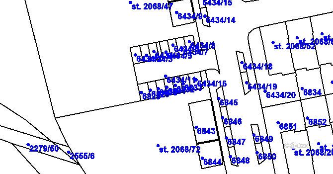 Parcela st. 6831 v KÚ Beroun, Katastrální mapa