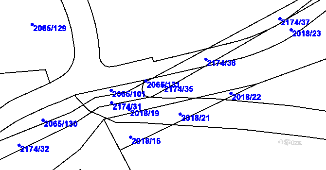 Parcela st. 2174/35 v KÚ Beroun, Katastrální mapa