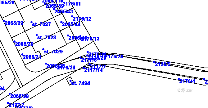 Parcela st. 2176/28 v KÚ Beroun, Katastrální mapa