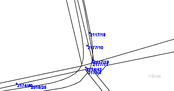 Parcela st. 2177/10 v KÚ Beroun, Katastrální mapa