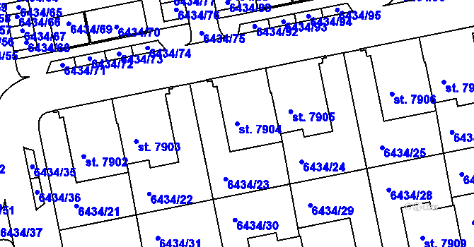 Parcela st. 7904 v KÚ Beroun, Katastrální mapa
