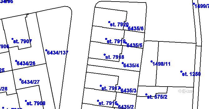 Parcela st. 7918 v KÚ Beroun, Katastrální mapa