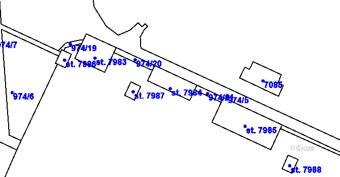 Parcela st. 7984 v KÚ Beroun, Katastrální mapa