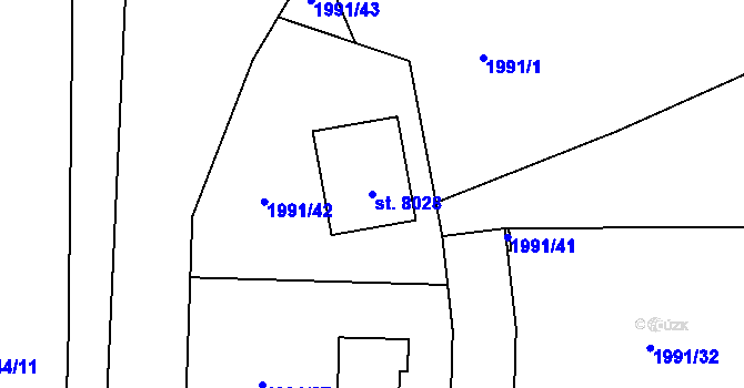 Parcela st. 8028 v KÚ Beroun, Katastrální mapa
