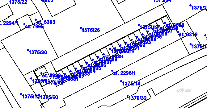 Parcela st. 8089 v KÚ Beroun, Katastrální mapa