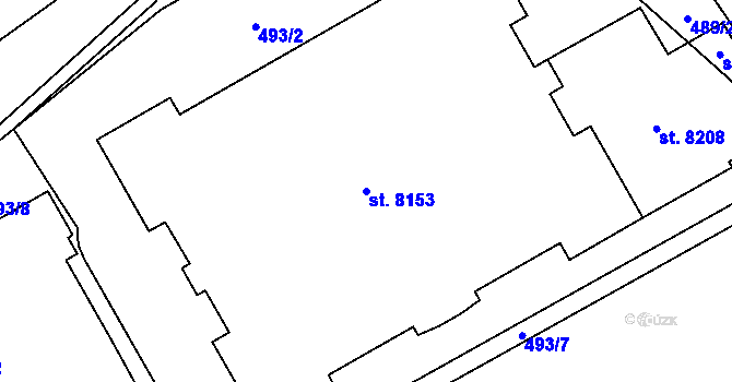 Parcela st. 8153 v KÚ Beroun, Katastrální mapa