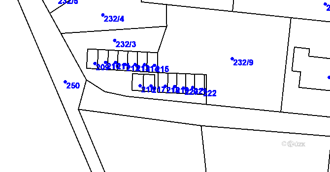 Parcela st. 218 v KÚ Zdejcina, Katastrální mapa