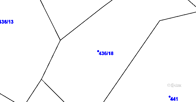 Parcela st. 436/18 v KÚ Zdejcina, Katastrální mapa