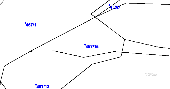 Parcela st. 457/15 v KÚ Zdejcina, Katastrální mapa