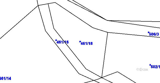 Parcela st. 461/18 v KÚ Zdejcina, Katastrální mapa