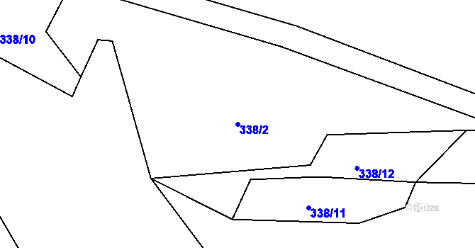 Parcela st. 338/2 v KÚ Jarov u Berouna, Katastrální mapa