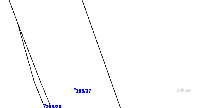 Parcela st. 205/21 v KÚ Jarov u Berouna, Katastrální mapa