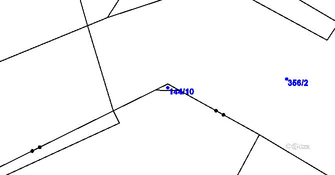 Parcela st. 144/10 v KÚ Běrunice, Katastrální mapa