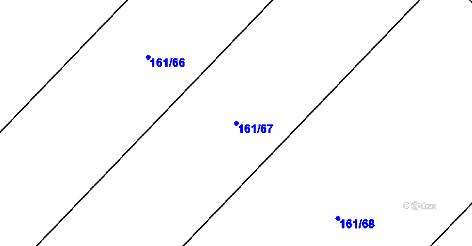 Parcela st. 161/67 v KÚ Běrunice, Katastrální mapa