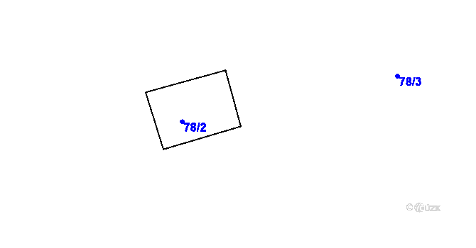 Parcela st. 78/11 v KÚ Běřín, Katastrální mapa