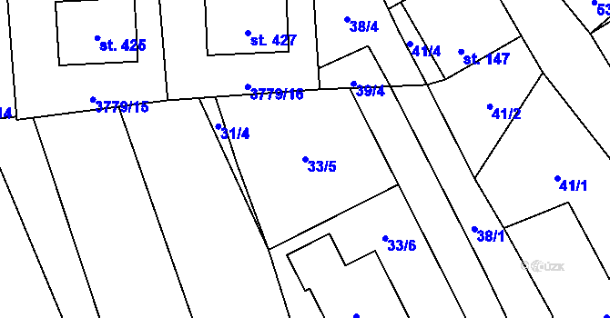 Parcela st. 33/5 v KÚ Besednice, Katastrální mapa