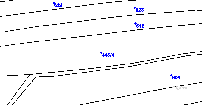 Parcela st. 445/4 v KÚ Besednice, Katastrální mapa