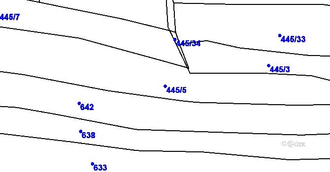 Parcela st. 445/5 v KÚ Besednice, Katastrální mapa