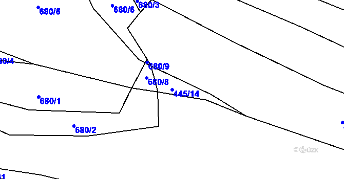 Parcela st. 445/14 v KÚ Besednice, Katastrální mapa