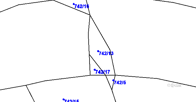 Parcela st. 742/13 v KÚ Besednice, Katastrální mapa