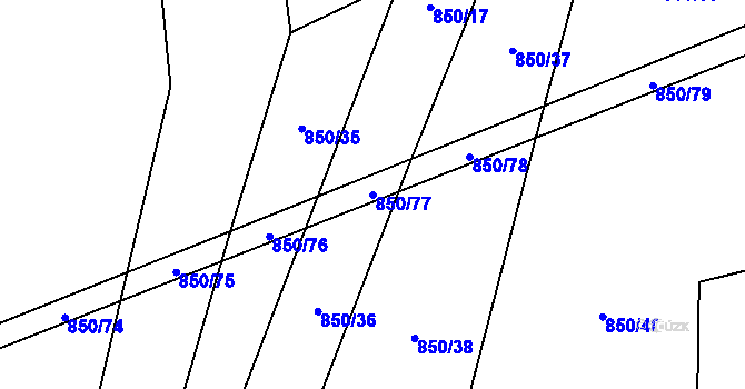 Parcela st. 850/77 v KÚ Besednice, Katastrální mapa