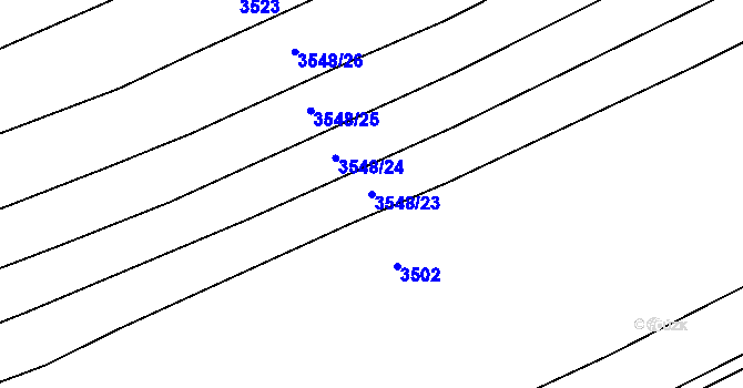 Parcela st. 3548/23 v KÚ Besednice, Katastrální mapa