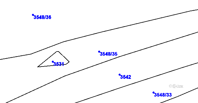 Parcela st. 3548/35 v KÚ Besednice, Katastrální mapa