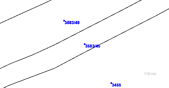 Parcela st. 3583/45 v KÚ Besednice, Katastrální mapa