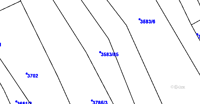 Parcela st. 3583/85 v KÚ Besednice, Katastrální mapa
