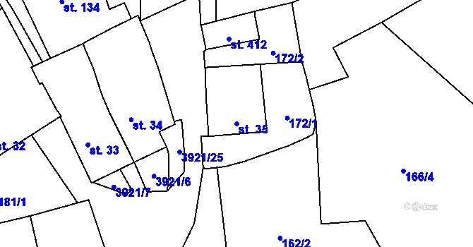Parcela st. 35 v KÚ Besednice, Katastrální mapa