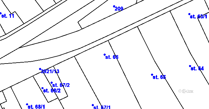 Parcela st. 66 v KÚ Besednice, Katastrální mapa
