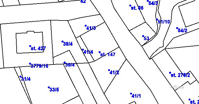 Parcela st. 147 v KÚ Besednice, Katastrální mapa