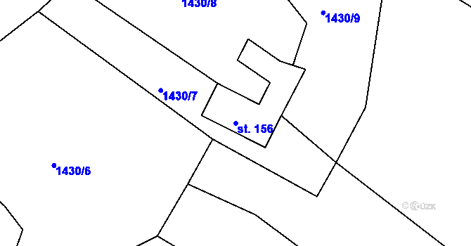 Parcela st. 156 v KÚ Besednice, Katastrální mapa