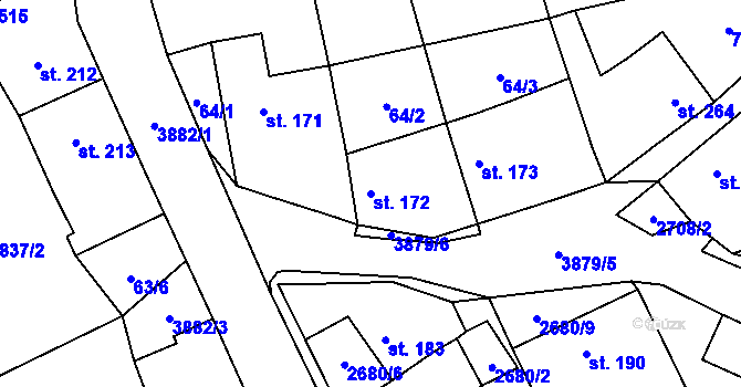 Parcela st. 172 v KÚ Besednice, Katastrální mapa