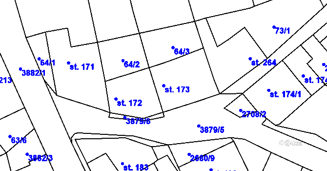 Parcela st. 173 v KÚ Besednice, Katastrální mapa