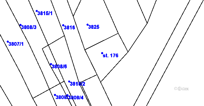 Parcela st. 176 v KÚ Besednice, Katastrální mapa