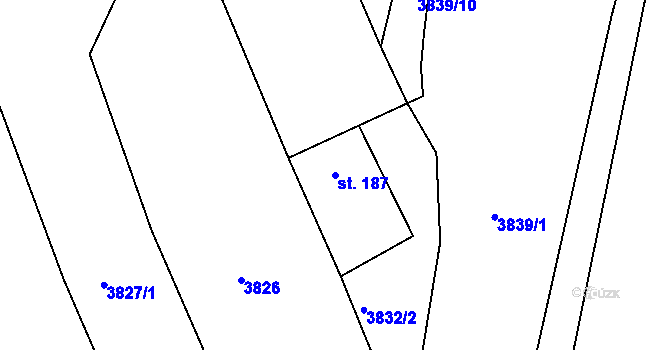 Parcela st. 187 v KÚ Besednice, Katastrální mapa