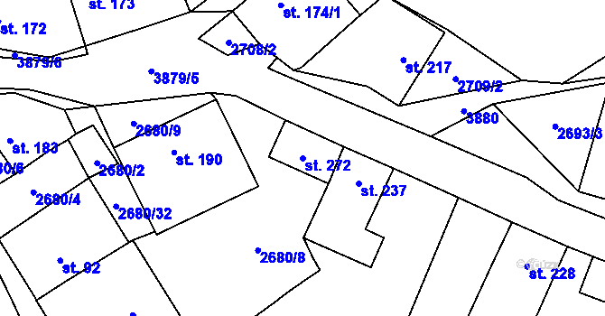 Parcela st. 272 v KÚ Besednice, Katastrální mapa
