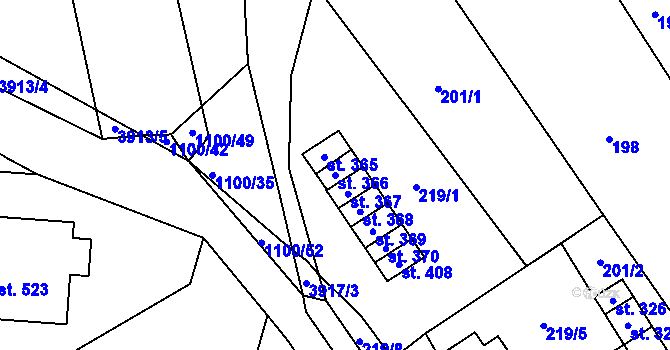 Parcela st. 366 v KÚ Besednice, Katastrální mapa
