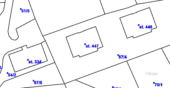 Parcela st. 447 v KÚ Besednice, Katastrální mapa