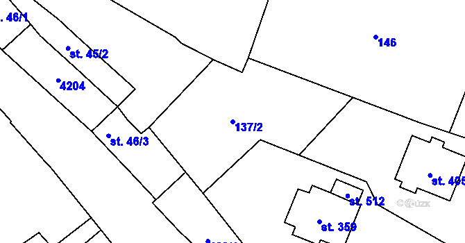 Parcela st. 137/2 v KÚ Besednice, Katastrální mapa