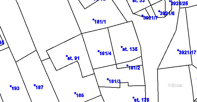 Parcela st. 181/4 v KÚ Besednice, Katastrální mapa