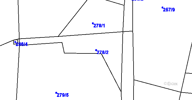 Parcela st. 278/2 v KÚ Besednice, Katastrální mapa