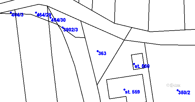Parcela st. 363 v KÚ Besednice, Katastrální mapa