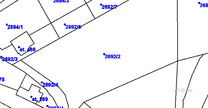 Parcela st. 2692/2 v KÚ Besednice, Katastrální mapa