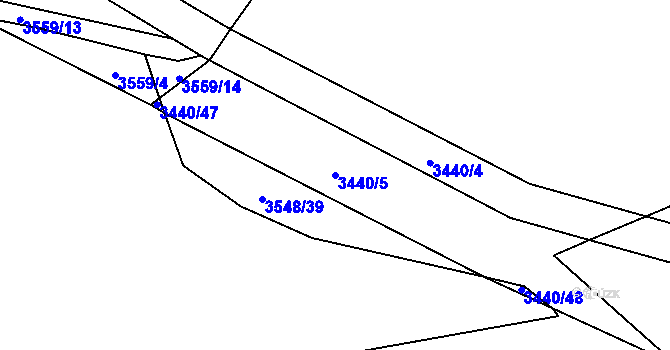 Parcela st. 3440/5 v KÚ Besednice, Katastrální mapa