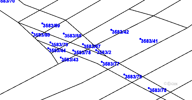 Parcela st. 3583/2 v KÚ Besednice, Katastrální mapa