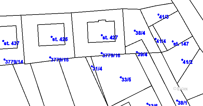 Parcela st. 3779/16 v KÚ Besednice, Katastrální mapa
